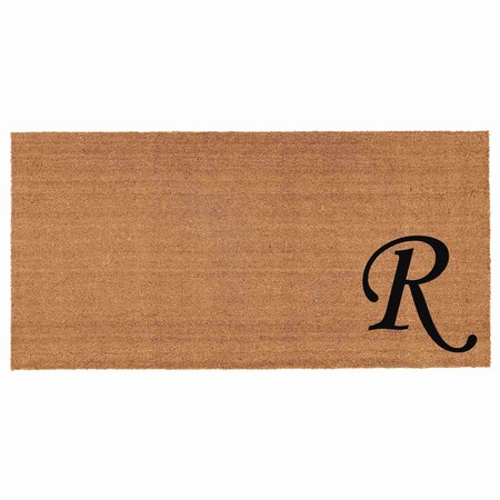 Monogram Door Mat, Black, Natural, 30 in W x 48 in L